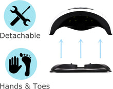 Load image into Gallery viewer, UV Light for Nails, 48W LED Nail Light for Gel Polish, Fast Nail Dryer with Automatic Sensor, 24 Beads Fast Curing Portable Nail Dryer, Timer Setting, Fingernail and Toenail, White
