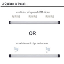 Load image into Gallery viewer, Kibhous 3 Pcs 12" Dimmable Under Cabinet Lights, 12W Under Counter LED Light Bar Linkable Kit with Dimmer Switch Kitchen, Counter Showcase, Shelf Lighting (3000K Warm White)