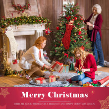 Load image into Gallery viewer, Christmas Stockings Large Knitted Stocking Ivory White Burgundy Solid Color 18'' 2 Pack for Family Xmas Holiday Party Decoration