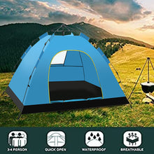 Load image into Gallery viewer, Aedavey Camping Tent 2 Person Automatic Pop Up Instant Tent Waterproof Windproof Portable 7' x 5' x 50" Blue