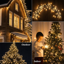 Load image into Gallery viewer, Christmas String Lights Plug in, 99FT 300 LED 8 Lighting Modes for Outdoor Christmas Tree Lights Wedding Party Decoration, Warm White