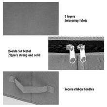 Load image into Gallery viewer, 2 Pcs 90L + 1 Piece 32L Large Underbed Storage Bags Organizer Container with Zippers, Foldable Under Bed Storage Organizers for Comforters, Foldable Storage Bags with Clear Window, Grey