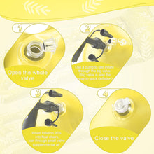 Load image into Gallery viewer, COWIN Inflatable Pool Floats Hammock 73 x 34 inches Adults for Size Water Hammock Lounge with Headrest Floating Pool Lounge Chair for Men and Women (Yellow)