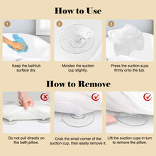 Load image into Gallery viewer, Luxury Bath Pillow Relieve Stress and Rejuvenate Bathtub Pillow, Bath Pillows for Tub with a Washing Bag White