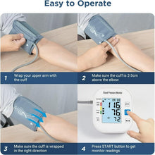 Load image into Gallery viewer, Mighty Rock Blood Pressure Monitor Upper Arm Fit Reno Blood Pressure Cuff 8.7”- 15.7” Monitor Backlight Display HR Detection Digital BP Machine