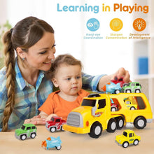 Load image into Gallery viewer, Funsmile Kids Toys Car for Boys Boy Toy Trucks 6 in 1 Carrier Vehicle Transport Toys Birthday Party Boy Gifts for Kids