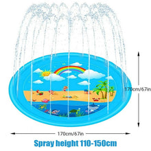 Load image into Gallery viewer, Splash Pad, Sprinkler for Kids and Wading Pool for Learning – Dog Sprinkler Pool, 67’’ Inflatable Water Summer Toys – Outdoor Play Mat for Babies & Toddlers
