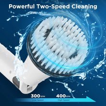 Load image into Gallery viewer, Kibhous Electric Spin Scrubber with 3 Replaceable Brush Heads Adjustable Extension Arm