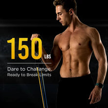 Load image into Gallery viewer, Resistance Bands Exercise Bands Workout Bands - Up to 150lb, Indoor and Outdoor Bands with Door Anchor and Handles for Strength, Slim, Yoga, Home Gym Equipment for Men/Women