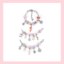 Load image into Gallery viewer, Funsmile 66 Pcs Charm Bracelet Making Kit, DIY Jewelry Making Kit with Pendant Charms Kit and Elastic Strings Crafts Gifts Set for Girls