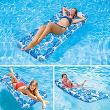 Load image into Gallery viewer, COWIN Inflatable Pool Floats Raft Water Hammock Lounge Adults with Headrest Floating Pool Lounge Contour Lounger for Men Women 73 x 34 Inches (Blue)