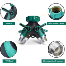 Load image into Gallery viewer, Aedavey 2 Way Hose Splitter, 2 Way Water Splitter Heavy Duty, Garden Faucet, Faucet Splitter, Hose and Splitter, Garden Hose and Splitter, Hose Bib Splitter, with Shut off Valve