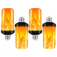Load image into Gallery viewer, LED Flickering Flame Light Bulbs, 4 Modes Gravity Activated Fire Lamp for Halloween Indoor Party, 4 Pack