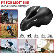 Load image into Gallery viewer, Comfortable Bike Seat Cushion -Bicycle Seat for Men Women with Dual Shock Absorbing Ball Memory Foam Waterproof Bicycle Saddle Universal Fit for Stationary/Exercise/Indoor/Mountain/Road Bikes