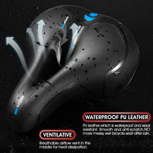 Load image into Gallery viewer, Comfortable Bike Seat Cushion -Bicycle Seat for Men Women with Dual Shock Absorbing Ball Memory Foam Waterproof Bicycle Saddle Universal Fit for Stationary/Exercise/Indoor/Mountain/Road Bikes