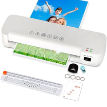 Load image into Gallery viewer, Laminator, A4 Laminator Machine, 13in Laminator Hot & Cold Thermal Laminator For Home Office School Business Use With Paper Trimmer and Corner Rounder