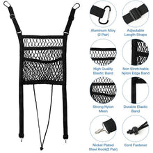 Load image into Gallery viewer, Meidong Car Mesh Organizer 3-Layer Dog Car Net Barrier Car Seat Storage Net Bag Cargo String Net Pouch Holder for Bag Luggage Pets Kids Barrier Disturb Stopper