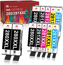Load image into Gallery viewer, Toner Kingdom Printer Ink Replacement for Canon 280 281 Ink Cartridges for PGI-280XXL CLI-281XXL Ink Cartridge 280 281 for Canon Pixma TR8620 TR7520 TR8520 TS6120 TS6220 TS6320 TS8120 TS9120 (12 Pack)