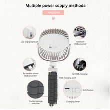 Load image into Gallery viewer, Portable Battery Powered Stroller Fan,Mini Handheld Personal USB Fan,Car Seat Baby Fan with Flexible Tripod,360°Camping Rotatable,Carseat, Bike, Beach, Bedroom