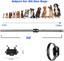 Load image into Gallery viewer, COSMONIC Dog Training Collar Rechargeable Waterproof Remote Dog Training Collar Beep Vibration Shock Electronic Collar Black