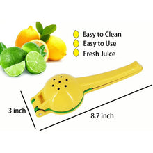 Load image into Gallery viewer, Meidong Lemon Squeezer Lime Handheld Press Manual Juicer Cocktail Mocktail Fruit Press with 2 in 1 Double Layers Yellow