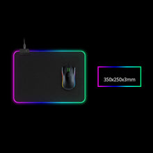 Load image into Gallery viewer, RGB Gaming Mouse Mat Pad - Large Extended Led Mousepad with 14 Lighting Modes 8 Kinds of Monochrome, Anti-Slip Rubber Base with Waterproof Coating Mouse Mat for Gamer 31.5×11.8×0.16 in