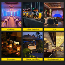 Load image into Gallery viewer, Glass LED Flameless Candles Battery Operated with Flickering Moving Wicks, Pack of 3 (D 3”×H 4”5”6”) Real Wax Pillar Candles for Fireplace Halloween(White)