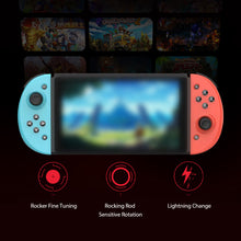 Load image into Gallery viewer, Wireless Switch Joy Con Controller, Vivefox Ergonomic Switch Controller L/R Replacement Joycon with Gyro Axis, Joy-con for Switch & Lite Remote Gamepad Black