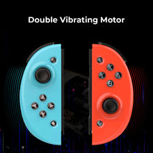 Load image into Gallery viewer, Wireless Switch Joy Con Controller, Vivefox Ergonomic Switch Controller L/R Replacement Joycon with Gyro Axis, Joy-con for Switch & Lite Remote Gamepad Black