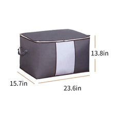 Load image into Gallery viewer, 3 Pack Clothes Storage Bag Large Clothes Organizer, Closet Organizer with Reinforced Handle Thick for Comforters, Blankets and Bedding with Sturdy Zipper, Grey