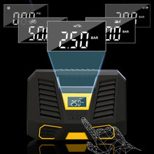 Load image into Gallery viewer, Tire Inflator Portable Air compressor 12V DC Air Pump for Car Tires with Digital Pressure Gauge,150PSI Auto Tire Pump with Emergency LED Light(,Car Air Pump for Bike Basketball and Other Inflatables)