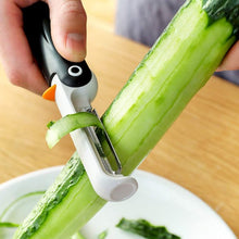 Load image into Gallery viewer, Vegetable Peeler Penguin Shape Collapsible Stainless Steel Blade Fruit Peeler Portable Kitchen Foldable Gadget Tool for Carrot Cucumber Potatoes Melon Peeling
