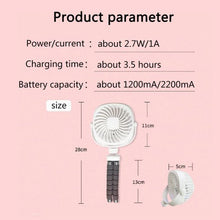 Load image into Gallery viewer, Portable Battery Powered Stroller Fan,Mini Handheld Personal USB Fan,Car Seat Baby Fan with Flexible Tripod,360°Camping Rotatable,Carseat, Bike, Beach, Bedroom