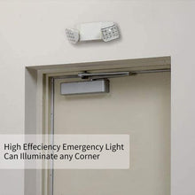 Load image into Gallery viewer, Cosmonic LED Emergency Exit Lighting Fixtures with 2 LED Heads and Back-Up Batteries- US Standard Emergency Light, UL 924 Qualified, 120-277 Voltage
