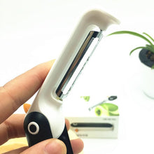 Load image into Gallery viewer, Vegetable Peeler Penguin Shape Collapsible Stainless Steel Blade Fruit Peeler Portable Kitchen Foldable Gadget Tool for Carrot Cucumber Potatoes Melon Peeling