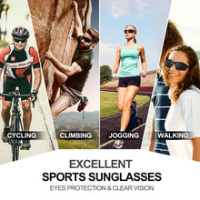 Load image into Gallery viewer, Sunglasses Polarized Rimless Sports Cycling Sunglasses for Running Golf Fishing Hiking Baseball Black