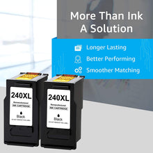 Load image into Gallery viewer, Palmtree Remanufactured Ink Cartridge Replacement for Canon 240 XL PG-240XL for Pixma MG3620 MG3600 TS5120 TS5100 MX472 MX452 MX512 MG3222 Printer Ink (2 Black)