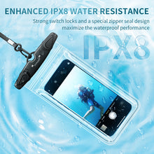 Load image into Gallery viewer, Universal Waterproof Phone Case Bag, FITFORT 4-Pack IPX8 Waterproof Phone Lanyard Pouch Compatible with iPhone 12/11 Pro Max/Pro/8 Plus, Galaxy S21/S20/S10/Note 20/10/9, OnePlus Phones up to 6.9"
