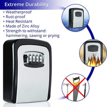 Load image into Gallery viewer, COSMONIC House Key Lock BoxKey Lock Box, 4 Digit Combination Storage Lockbox Wall Mounted for Realtors, Contractors