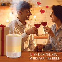 Load image into Gallery viewer, MOVSOU 2.5L Ultrasonic Humidifiers, Top Filling Humidifier, Diffuser with Cool Mist, Auto-Off, aromatherapy, and Night Light, Quiet Baby Humidifiers for Bedroom for Home and Office