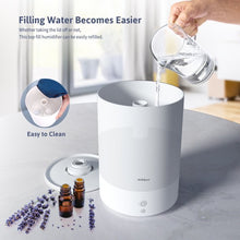 Load image into Gallery viewer, MOVSOU 2.5L Ultrasonic Humidifiers, Top Filling Humidifier, Diffuser with Cool Mist, Auto-Off, aromatherapy, and Night Light, Quiet Baby Humidifiers for Bedroom for Home and Office