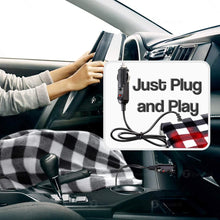 Load image into Gallery viewer, Car Blanket, 12V Car Truck Heated Blanket Electric Travel Heating Seat Blanket Throw Automotive Vehicle Road Travel Trip RV, Great for Cold Weather, Tailgating, and Emergency Kits