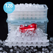 Load image into Gallery viewer, kibhous Ice Cube Trays, 4 Pieces Ice Cube Molds Round Big Ice Balls Square Diamond Ice Cube Trays, Blue