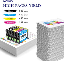 Load image into Gallery viewer, MOOHO Remanufactured Ink Cartridge Replacement for 288 288XL T288 T288XL High Yield to use with XP-440 XP-446 XP-340 XP-330 XP-430 XP-434 XP-240 Printers (2 Black, 1 Cyan, 1 Magenta, 1 Yellow, 5 Pack)