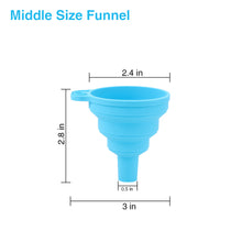 Load image into Gallery viewer, kibhous Kitchen Funnel Set Silicone Collapsible Foldable Funnel Kitchen Gadgets Canning Food Funnel for Wide Mouth Jar Large Medium Small 4 Pack