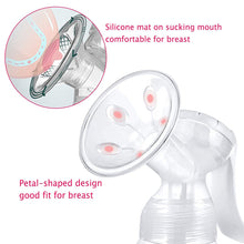Load image into Gallery viewer, Manual Breast Pump, 150 ml Adjustable Suction Silicone Hand Pump Breastfeeding, Small Portable Manual Breast Milk Catcher Baby Feeding Pumps & Accessories, White
