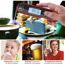 Load image into Gallery viewer, Meidong Digital Instant Read Meat Thermometer with Long Probe -Kitchen Cooking Thermometer for Food Cooking Grilling BBQ Smoker Grill Kitchen Oil Candy Thermometer with Whisk (Battery Not Included)