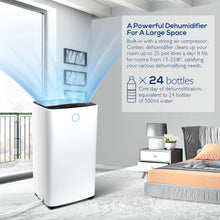 Load image into Gallery viewer, MOVSOU 22-Pint Dehumidifier with Digital Humidity Display and Control, Childlock and Timer, 270 Sq.Ft for Rooms and Basements, White