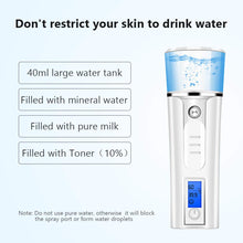 Load image into Gallery viewer, Handy Nano Facial Mister with Skin Analyzer Moisture Tester, Portable Nano Mist Sprayer Atomization Eyelash Extensions Steamer Mister,Mini Cool with Large Capacity,Face Moisturizing