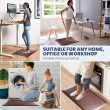 Load image into Gallery viewer, SWTROOM Thick Non-slip Anti-fatigue Floor Mats, Ergonomic, Comfortable and Waterproof standing desk foam mats, Suitable for garage, Office and Kitchen 30"x20" Brown floor mats